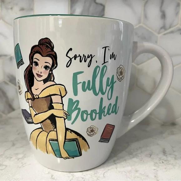 Disney Belle “Sorry, I’m Fully Booked” Mug - Picture 1 of 7